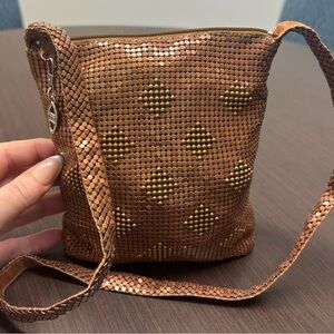 FIONA Vintage Bronze Chainmail Mesh Shoulder Bag